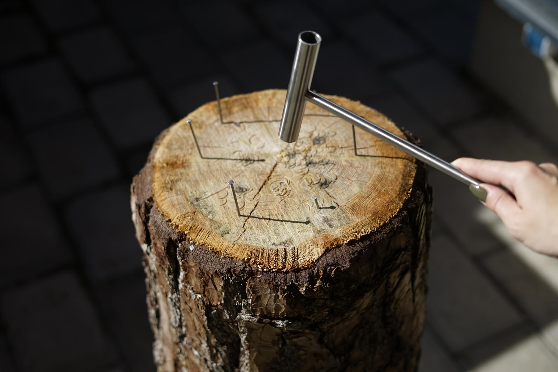 Rohrhammer Hüttenhammer Trinkspiel Nagelspiel Skihammer Hammer Wettnageln Edelstahl