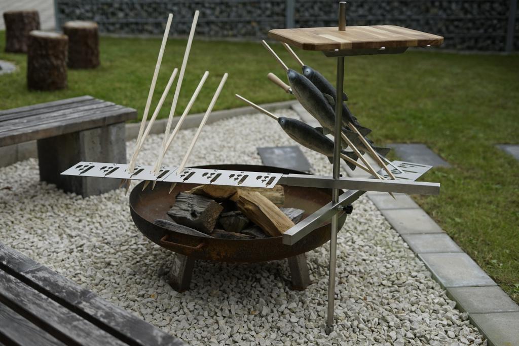 Spießhalter 8er -  Schwenkgrill-Modul