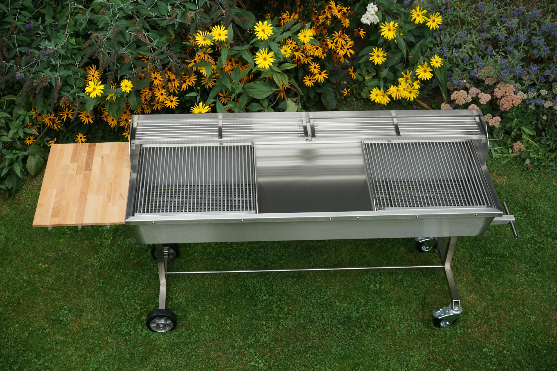 Edelstahlgrill XXL Grill Gastrogrill Holzkohlegrill Steckerlfischgrill Fischgrill Grill Edelstahl Gastro BBQ (7) Edelstahlgrill XXL Grill Gastrogrill Holzkohlegrill Steckerlfischgrill Fischgrill Grill Edelstahl Gastro BBQ (7)