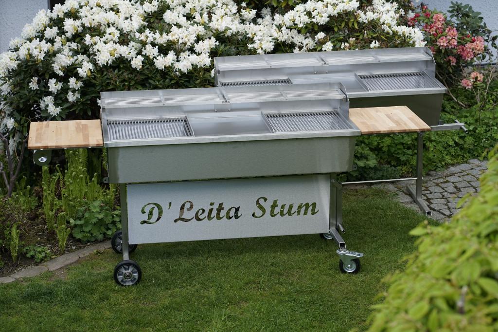 XXL 170x53 cm Holzkohlegrill Gastrogrill Edelstahlgrill Grill Edelstahl