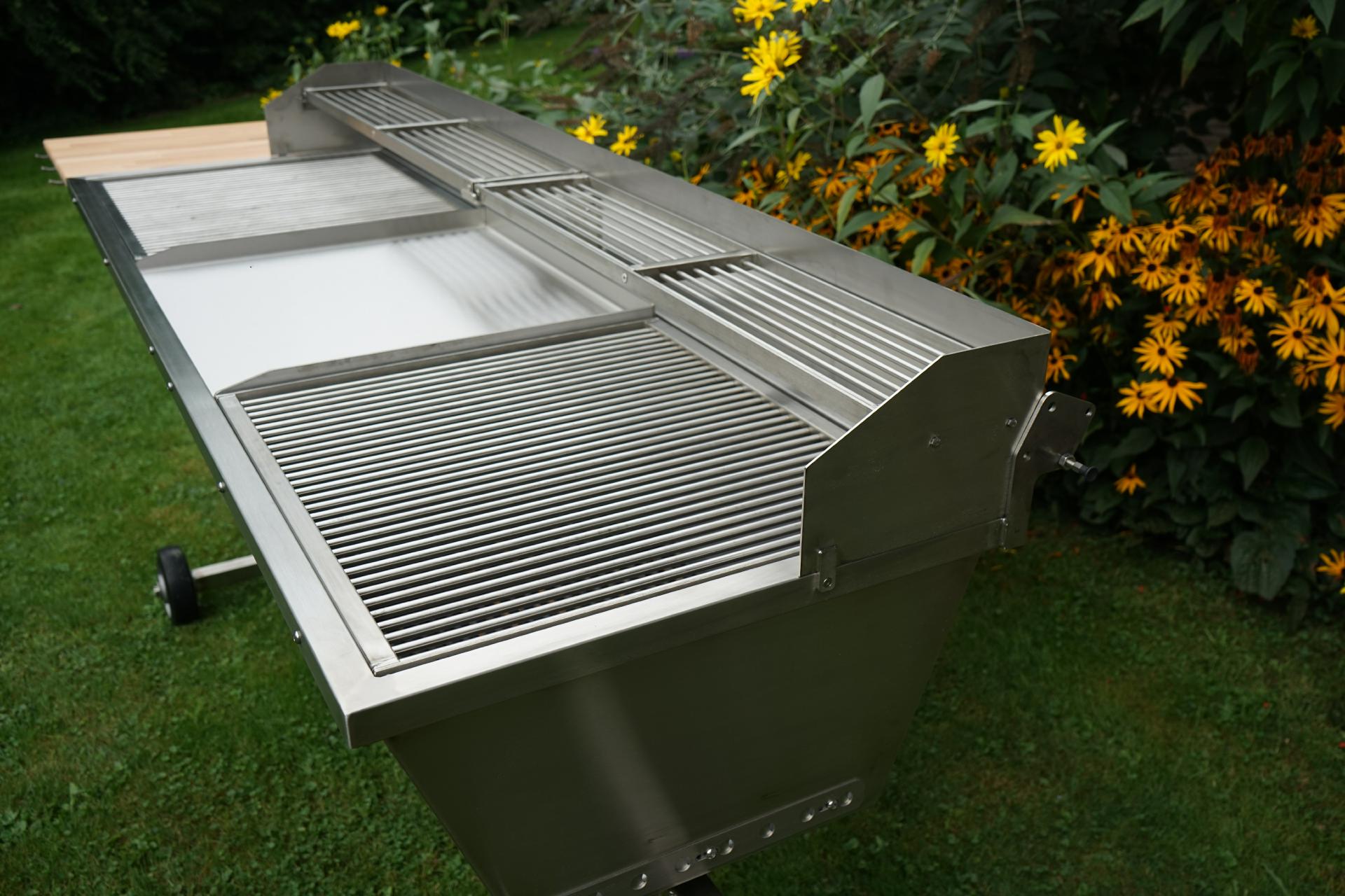 Edelstahlgrill XXL Grill Gastrogrill Holzkohlegrill Steckerlfischgrill Fischgrill Grill Edelstahl Gastro BBQ (9) Edelstahlgrill XXL Grill Gastrogrill Holzkohlegrill Steckerlfischgrill Fischgrill Grill Edelstahl Gastro BBQ (9)