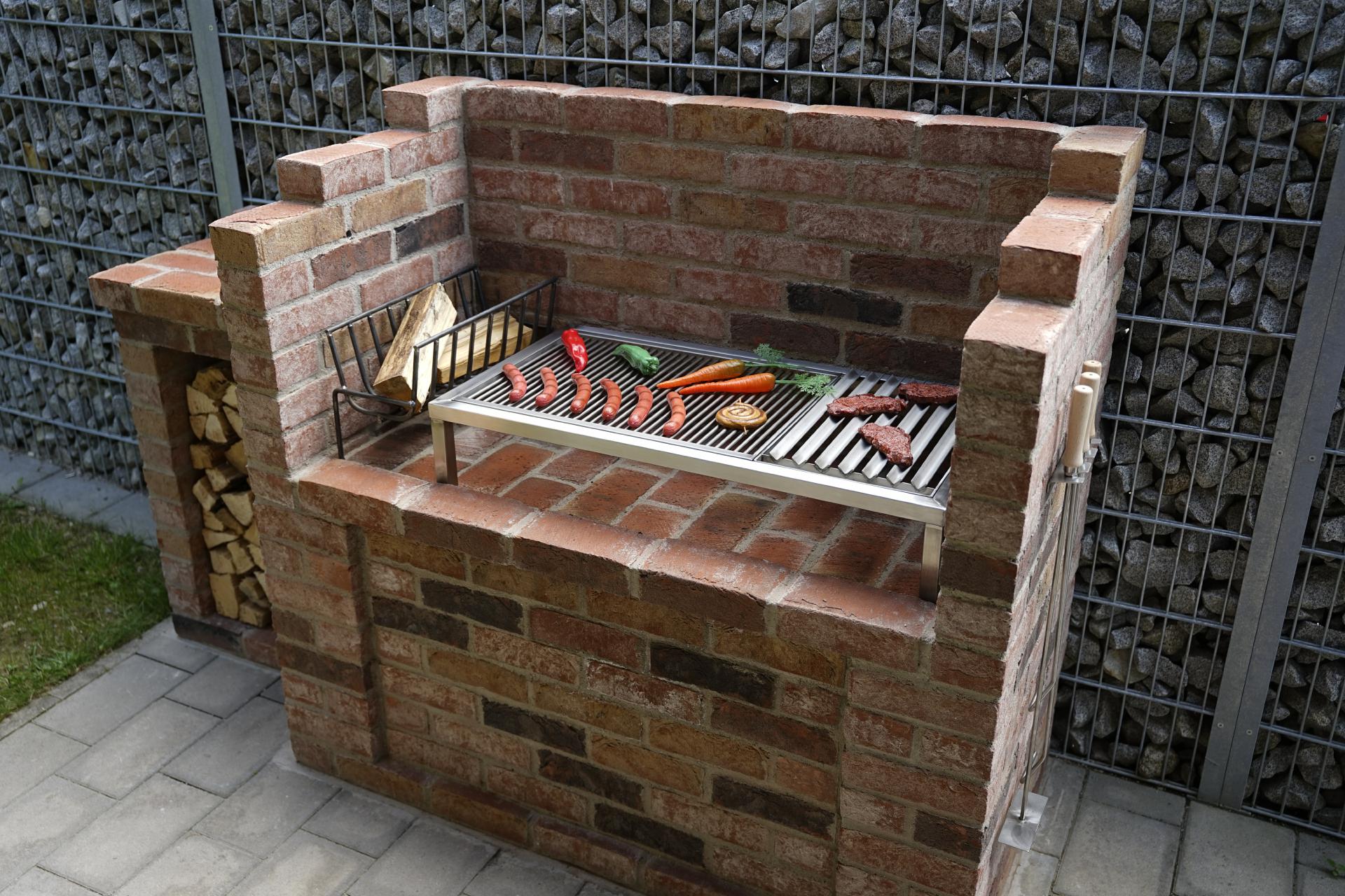 Grillgestell Rohrrahmen 30x30 mm mit Füße Edelstahl nach Maß