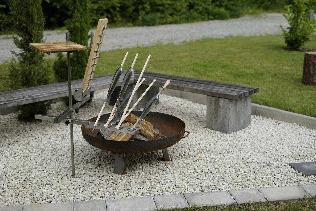Spießhalter 4er -  Schwenkgrill-Modul
