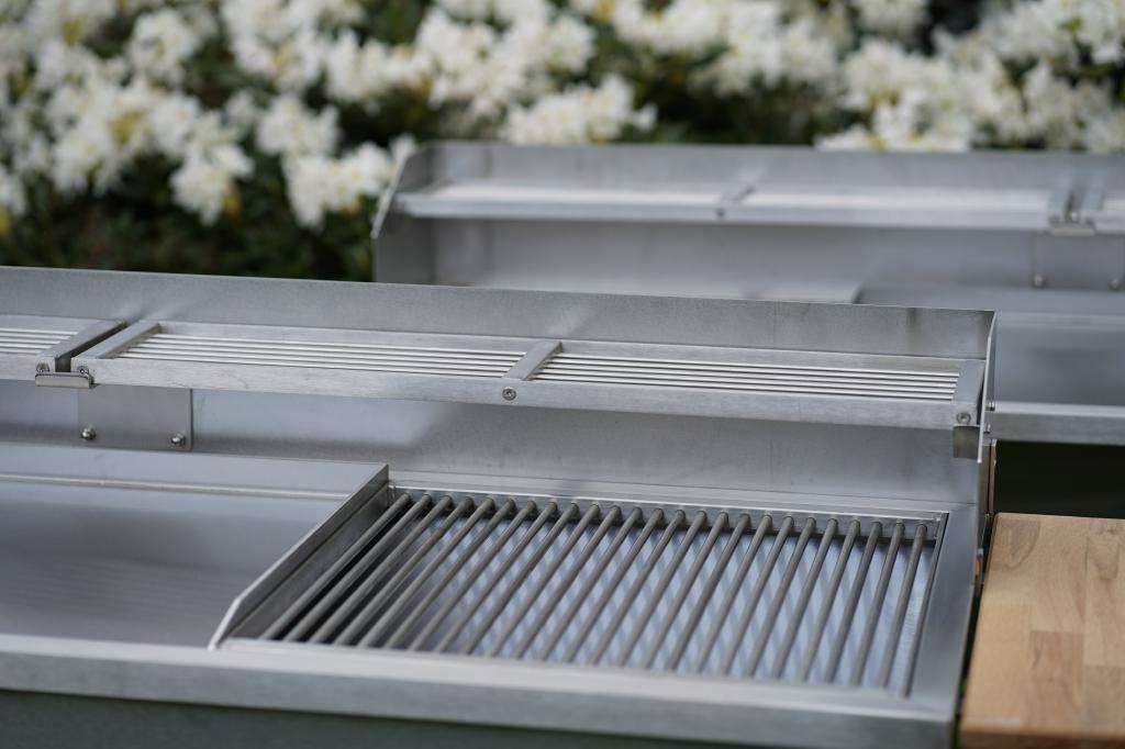 XXL 170x53 cm Holzkohlegrill Gastrogrill Edelstahlgrill Grill Edelstahl