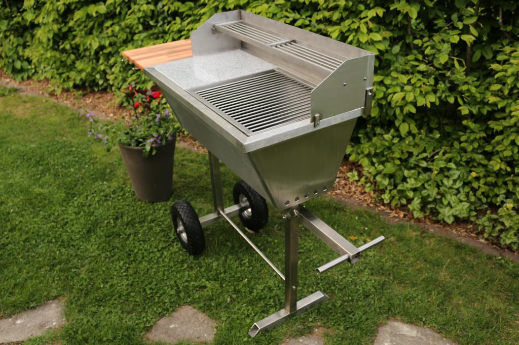 75x40 cm Holzkohlegrill Familiengrill Edelstahlgrill Grill Edelstahl