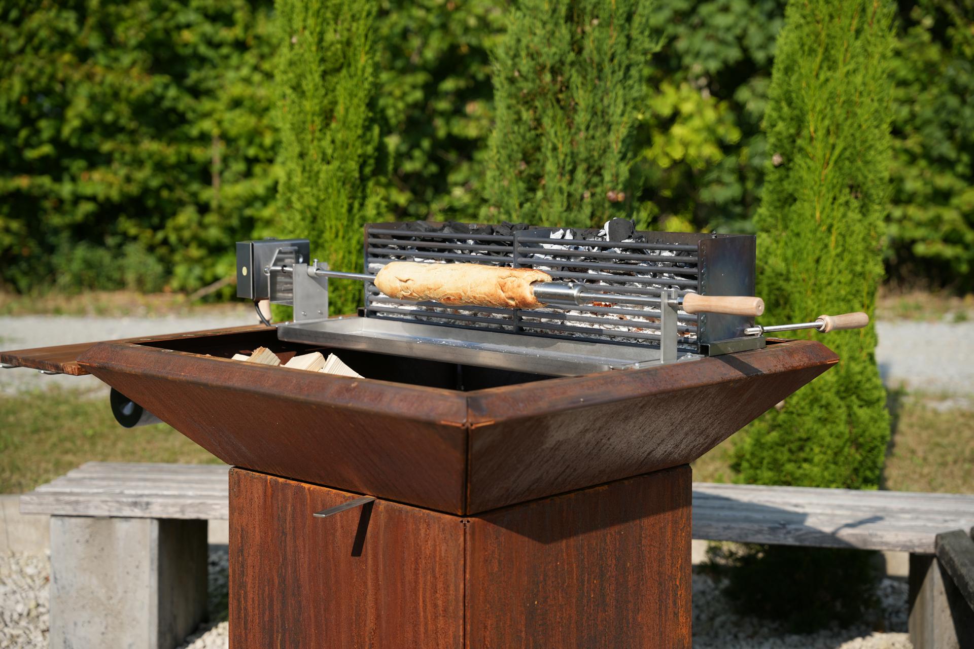 PROFI Drehspieß Lager mit Klemmung (1 Stück)