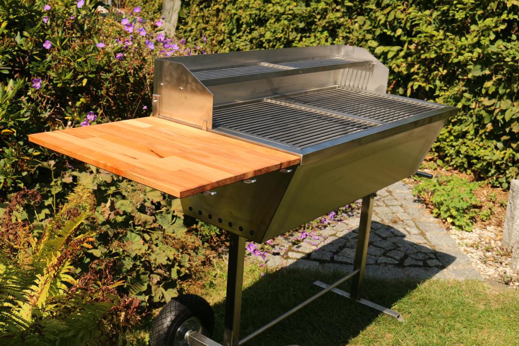 95x48 cm Holzkohlegrill Familiengrill Edelstahlgrill Grill Edelstahl