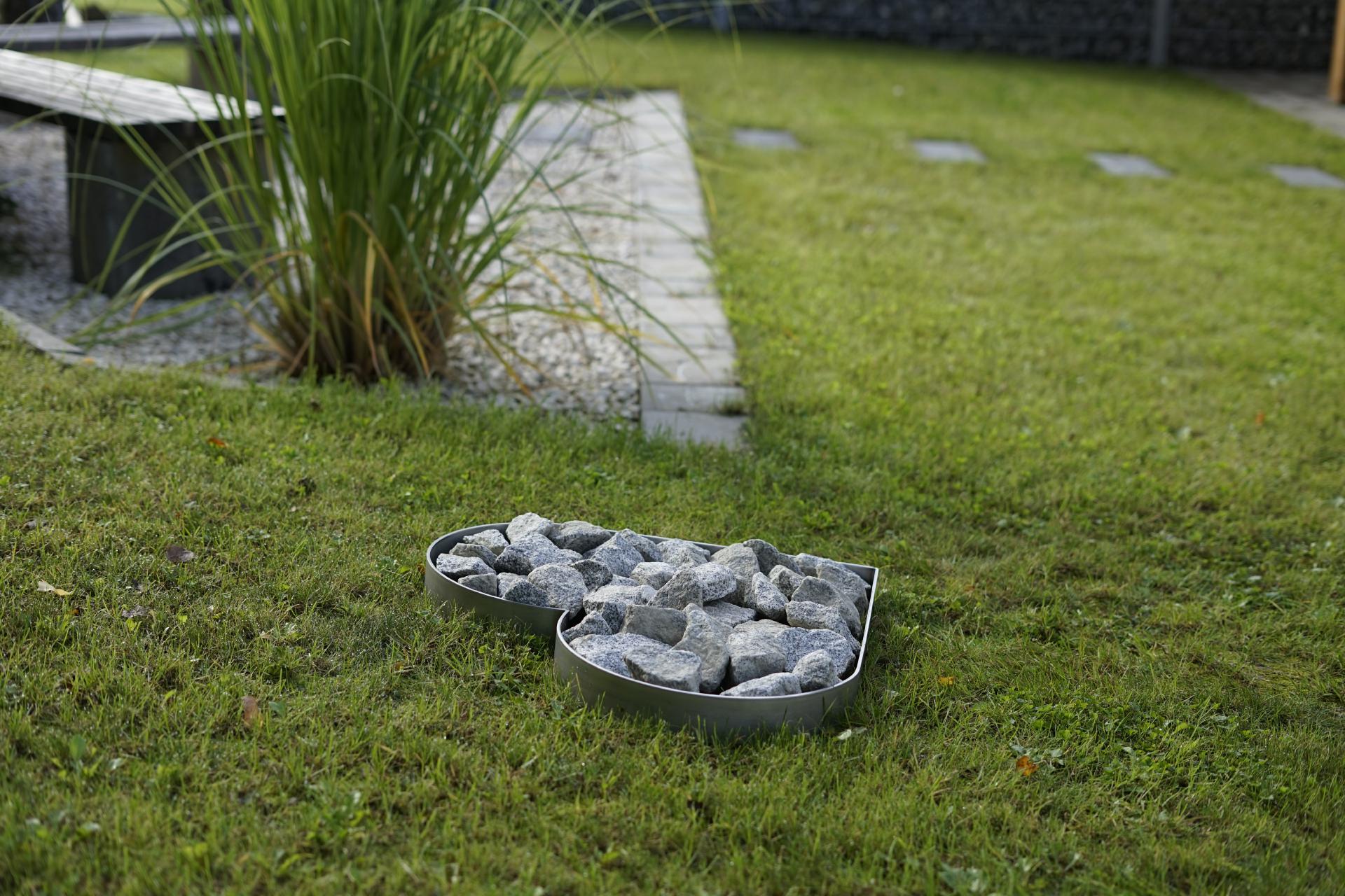 Herz Edelstahl Beeteinfassung Garten Designblech Beet Grabschmuck Grabeinfassung Pflanzring