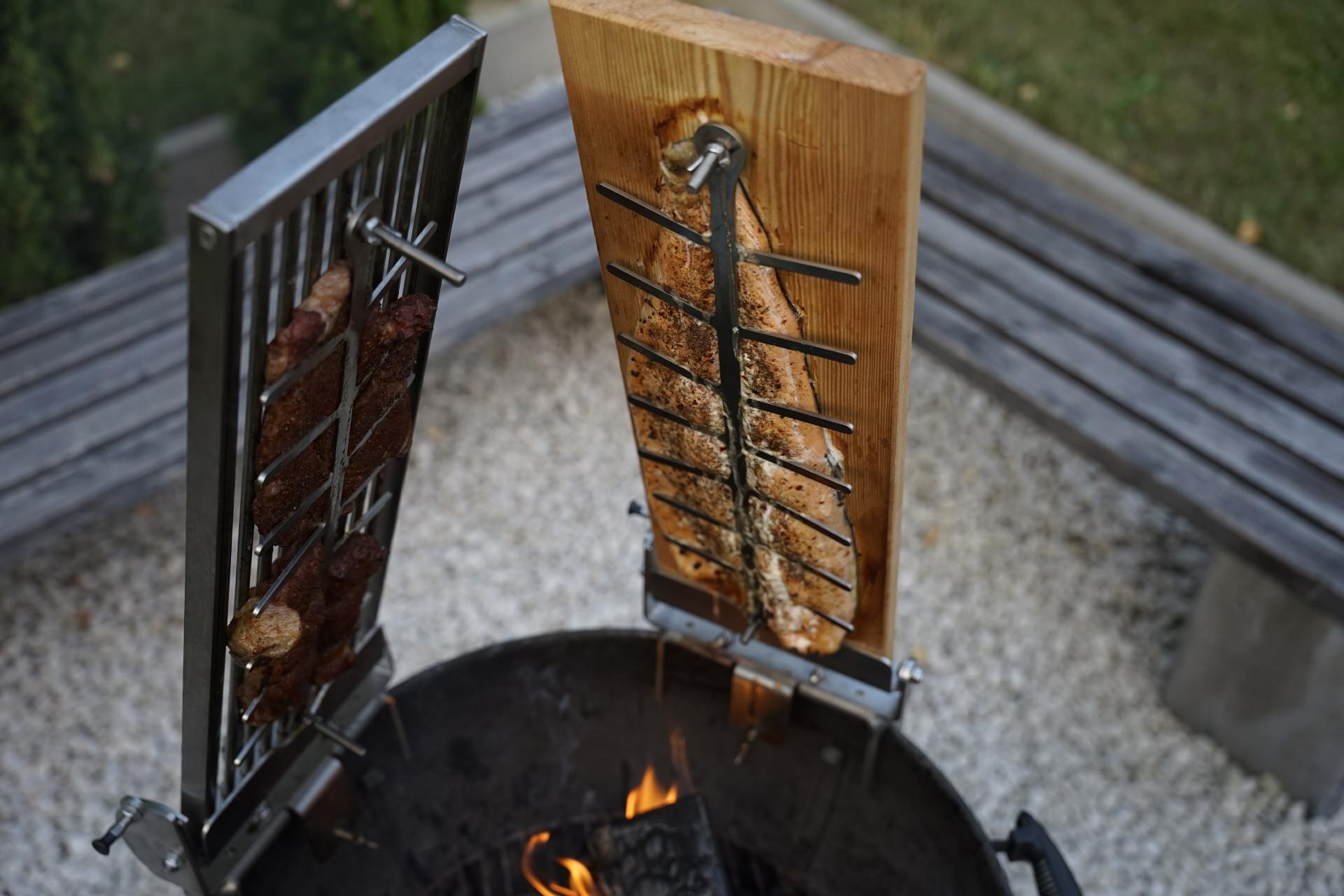 Flammlachsbrett + Verstellsystem