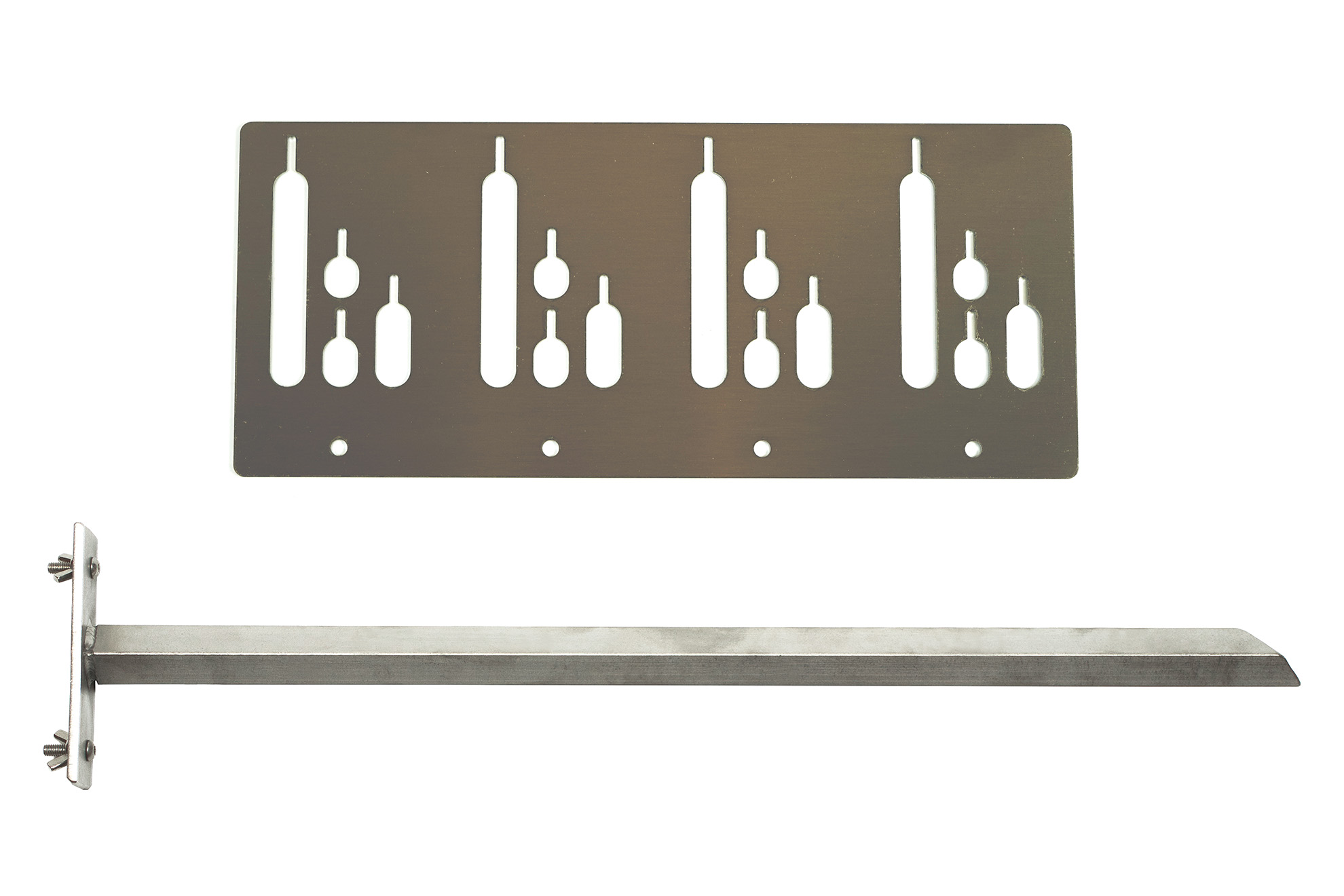 Set 8 Montage mit Erdspieß 4er / Steckerlfisch Fisch Halter Spießhalter Grillaufsatz