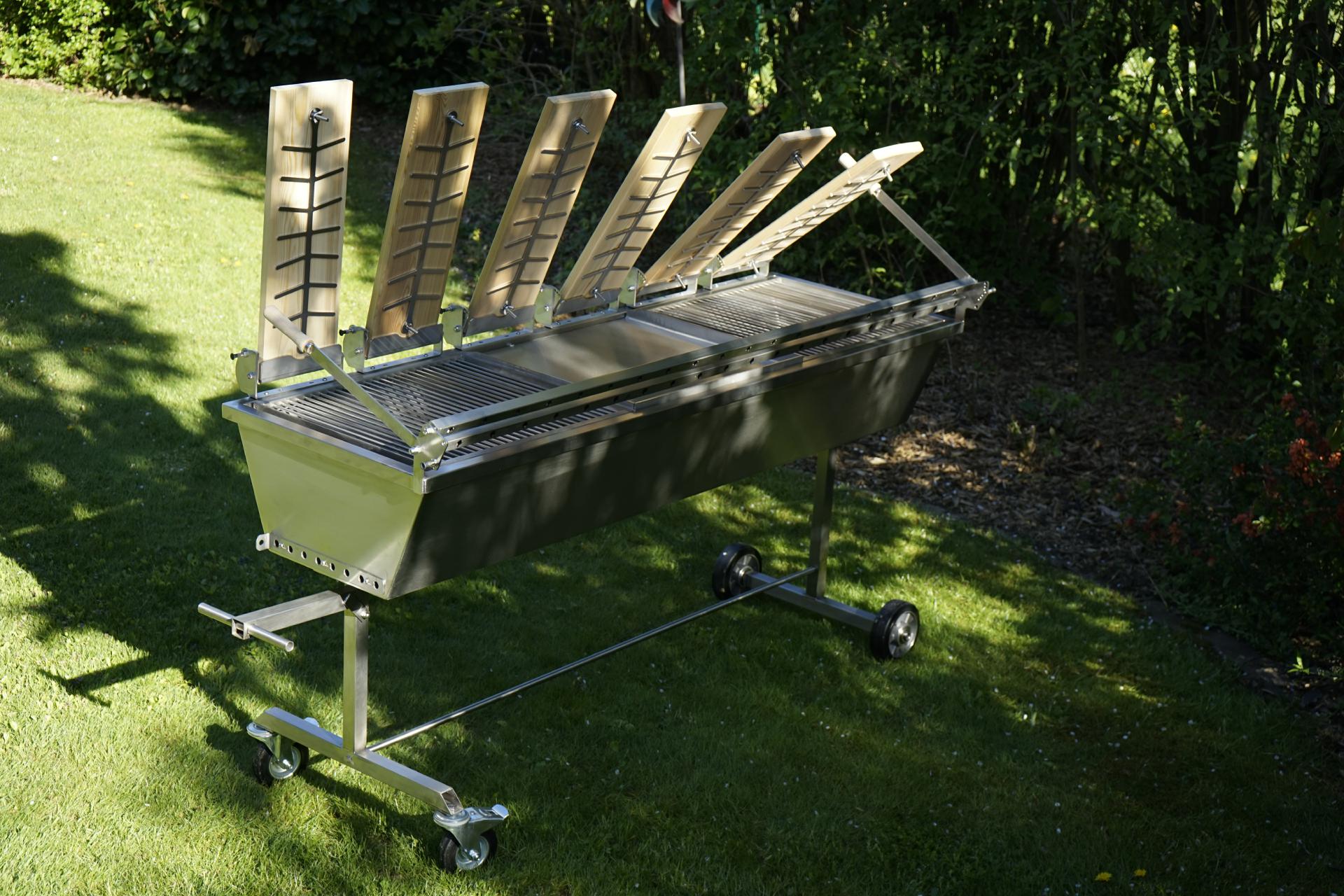 XXL Edelstahlgrill Flammlachs Fischgrill Holzkohlegrill BBQ (4) XXL Edelstahlgrill Flammlachs Fischgrill Holzkohlegrill BBQ (4)