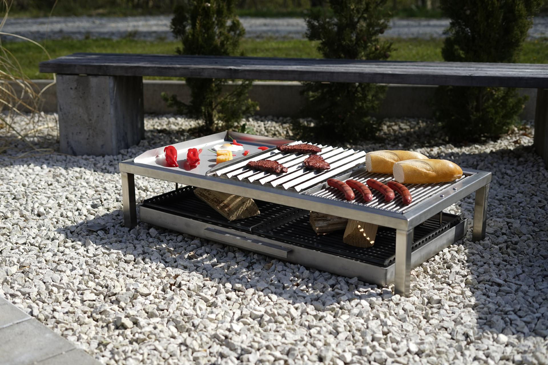 Grillgestell Rohrrahmen 30x30 mm mit Füße Edelstahl nach Maß Grillgestell Rohrrahmen 30x30 mm mit Füße Edelstahl nach Maß