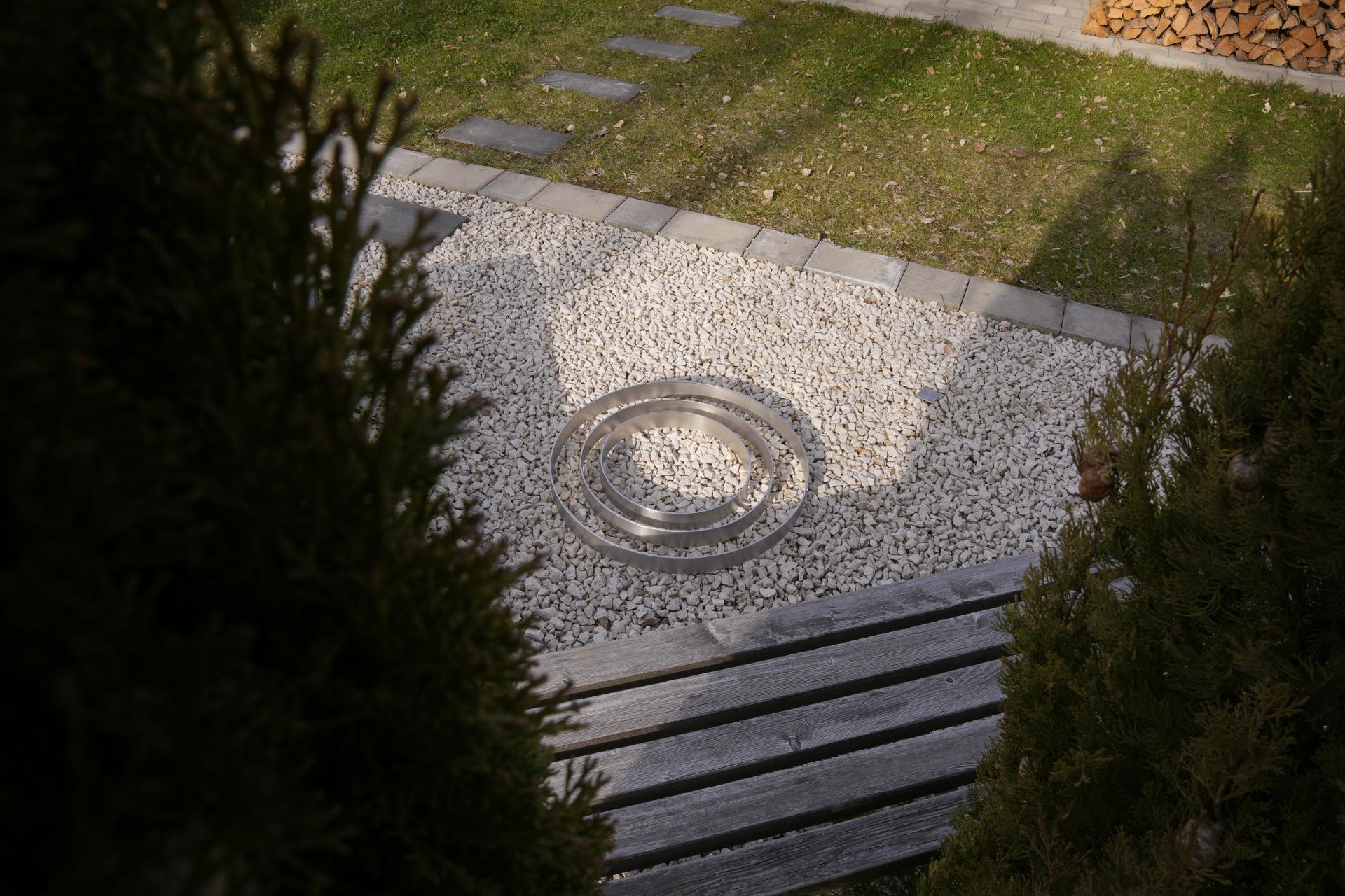 Pflanzring rund Edelstahl Beeteinfassung Garten Designblech Beet Grabschmuck Grabeinfassung