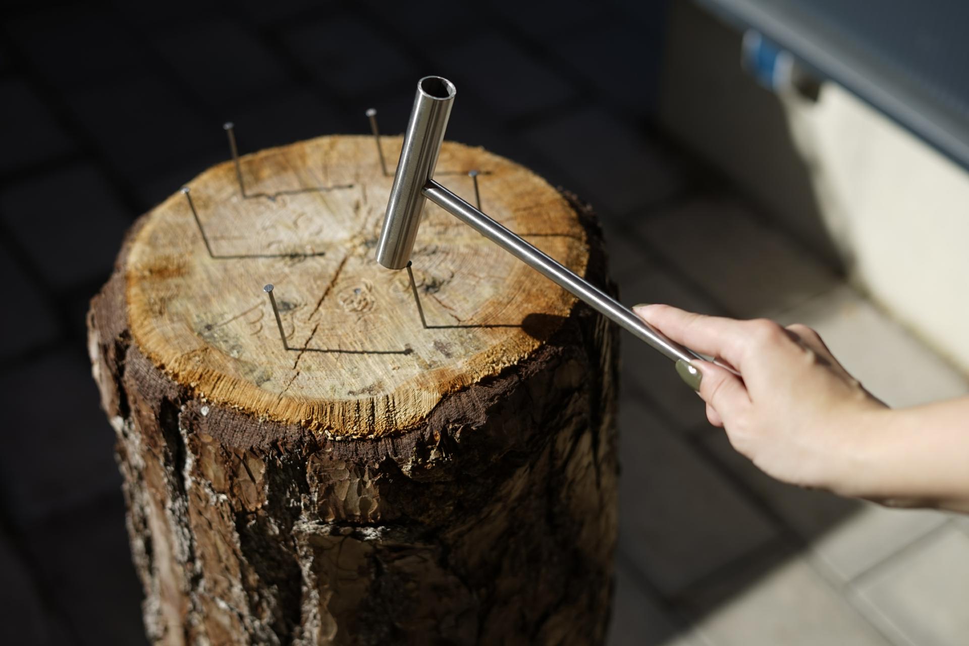 Rohrhammer Hüttenhammer Trinkspiel Nagelspiel Skihammer Hammer Wettnageln Edelstahl