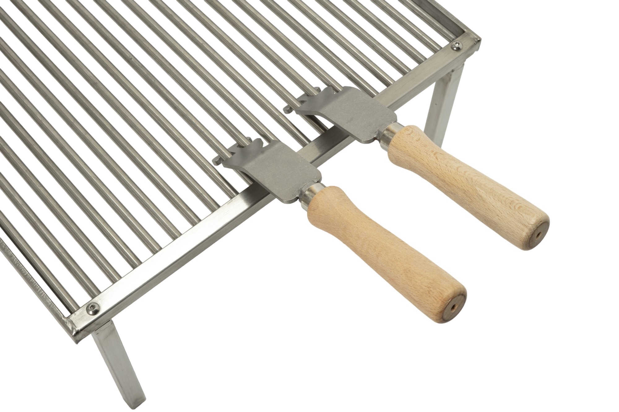 Rostheber mit Holzgriffe geschraubt für Grillrost 6mm + 8mm + 10mm Grillrostheber Edelstahl Rostheber mit Holzgriffe geschraubt für Grillrost 6mm + 8mm + 10mm Grillrostheber Edelstahl