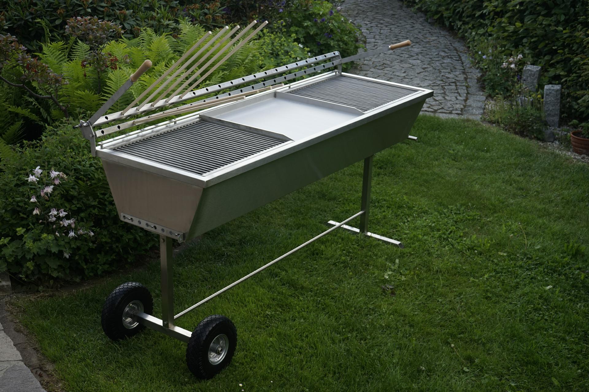 Fischgrill Gastrogrill Steckerlfischgrill Steckerlfisch Grill XXL Edelstahlgrill Edelstahl (4) Fischgrill Gastrogrill Steckerlfischgrill Steckerlfisch Grill XXL Edelstahlgrill Edelstahl (4)