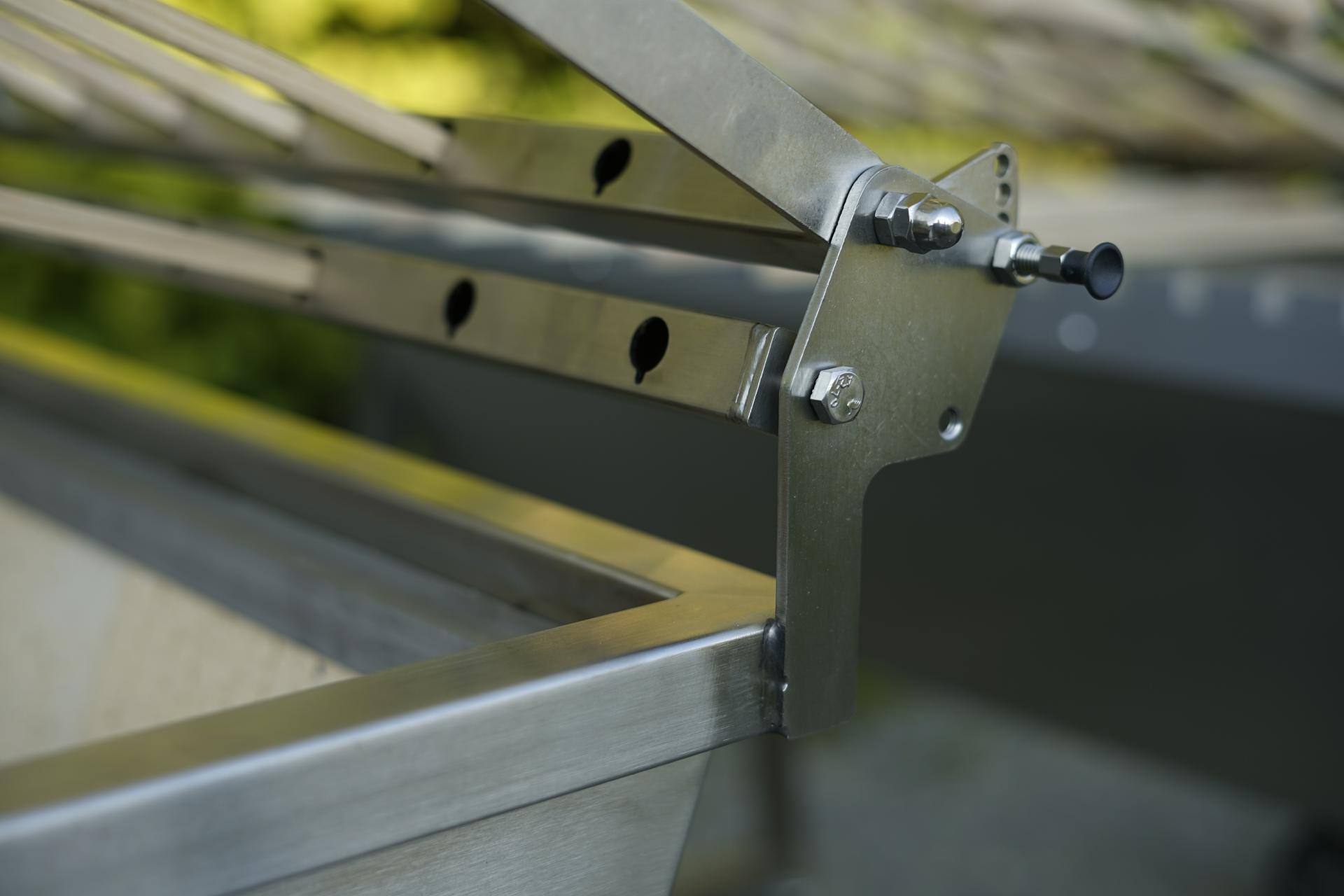 XXL 170x53 cm Holzkohlegrill Gastrogrill Edelstahlgrill Grill Edelstahl