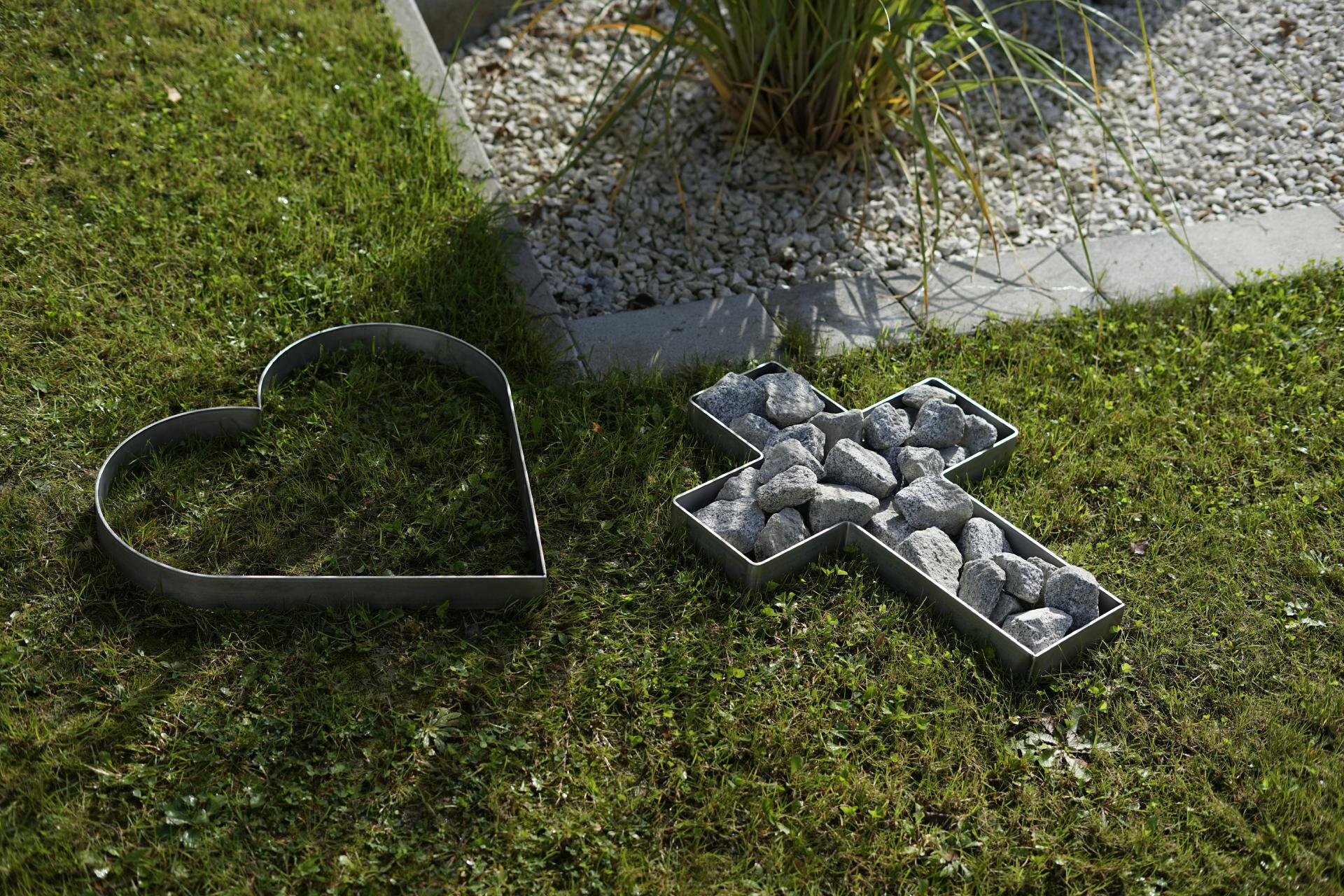 Kreuz Edelstahl Grabkreuz Beeteinfassung Garten Designblech Beet Grabschmuck Grabeinfassung