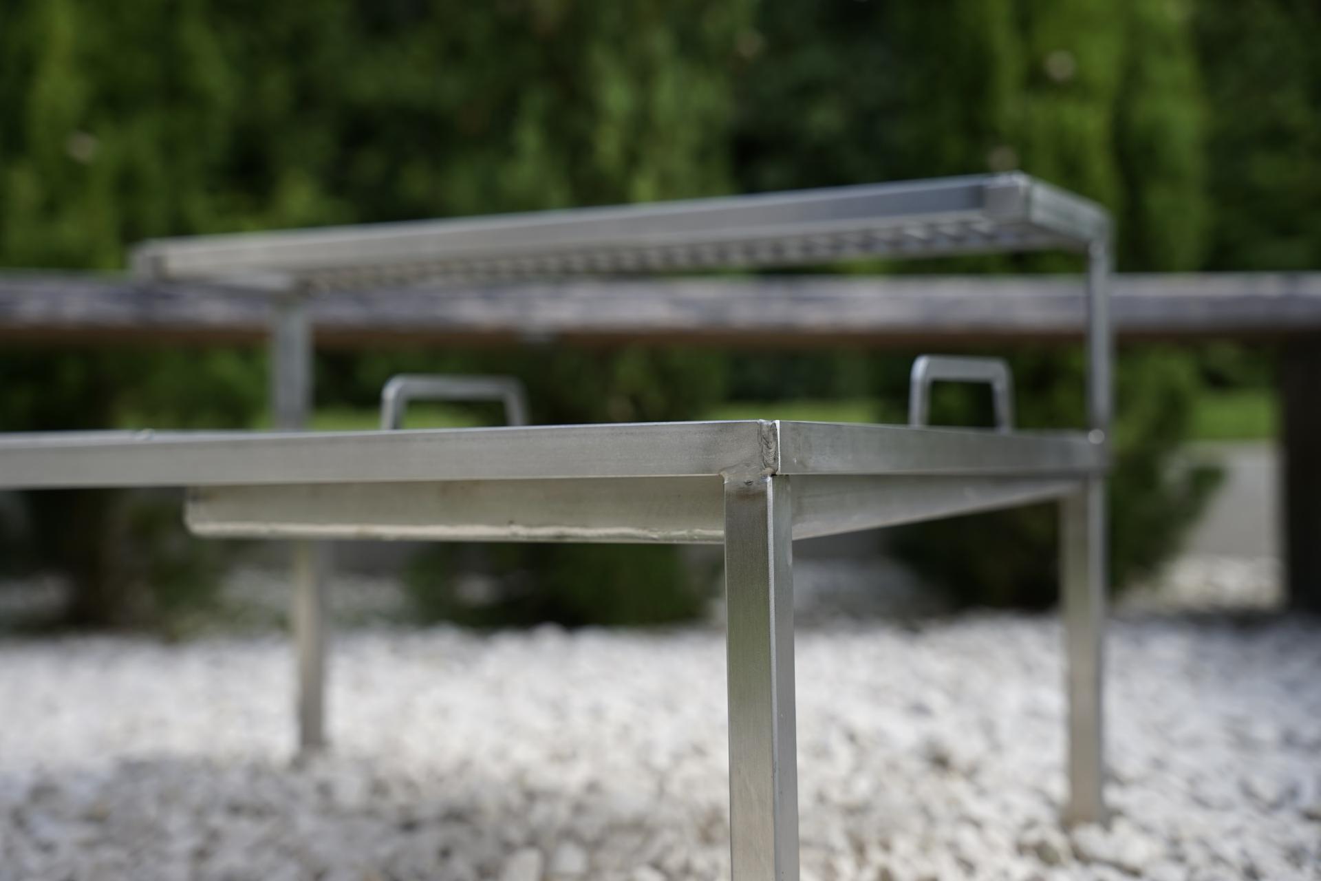 EINHÄNGEPLANCHA 6 mm nach Maß Breite 300 mm Edelstahl Grillpfanne Einhänge-Plancha