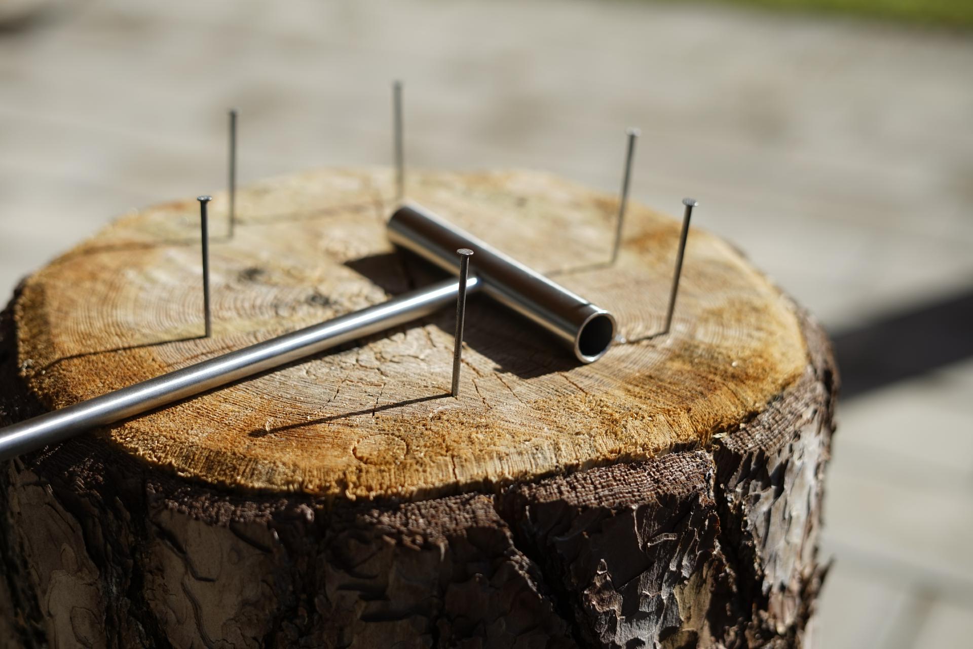 Rohrhammer Hüttenhammer Trinkspiel Nagelspiel Skihammer Hammer Wettnageln Edelstahl