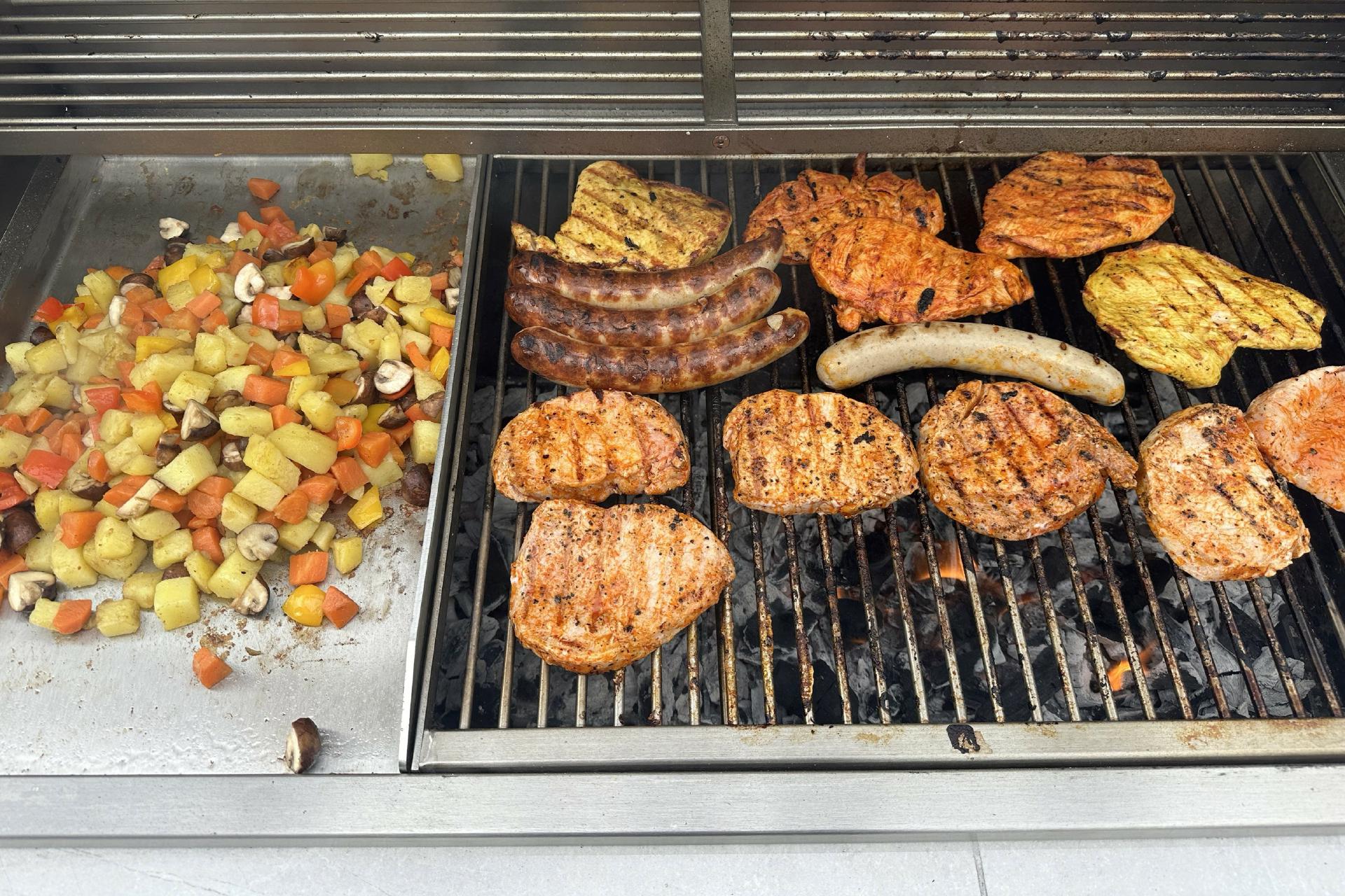 95x48 cm Holzkohlegrill Einbaugrill Edelstahlgrill Grill Edelstahl