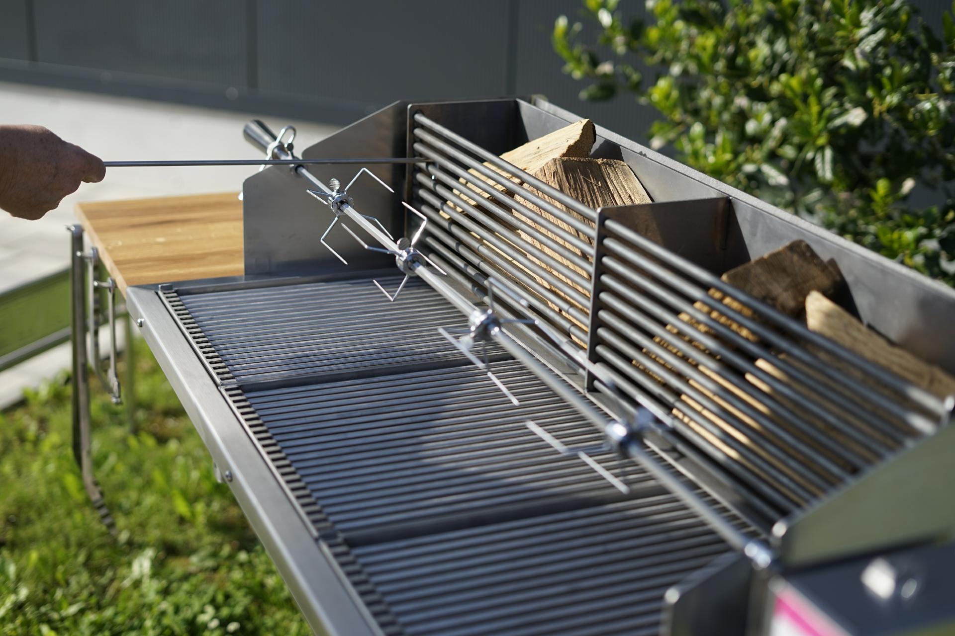 Smoker Grill Edelstahl Edelstahlgrill BBQ Deckel Glasscheibe Holzkohle