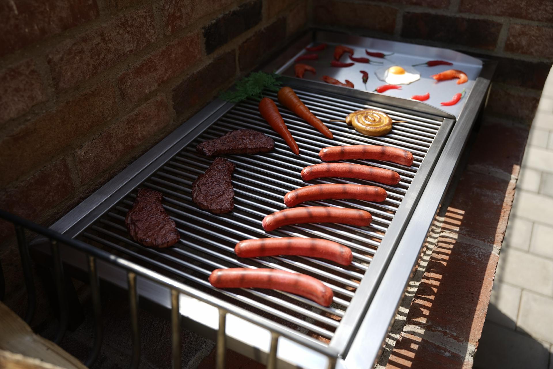 Grillgestell Rohrrahmen 30x30 mm mit Füße Edelstahl nach Maß