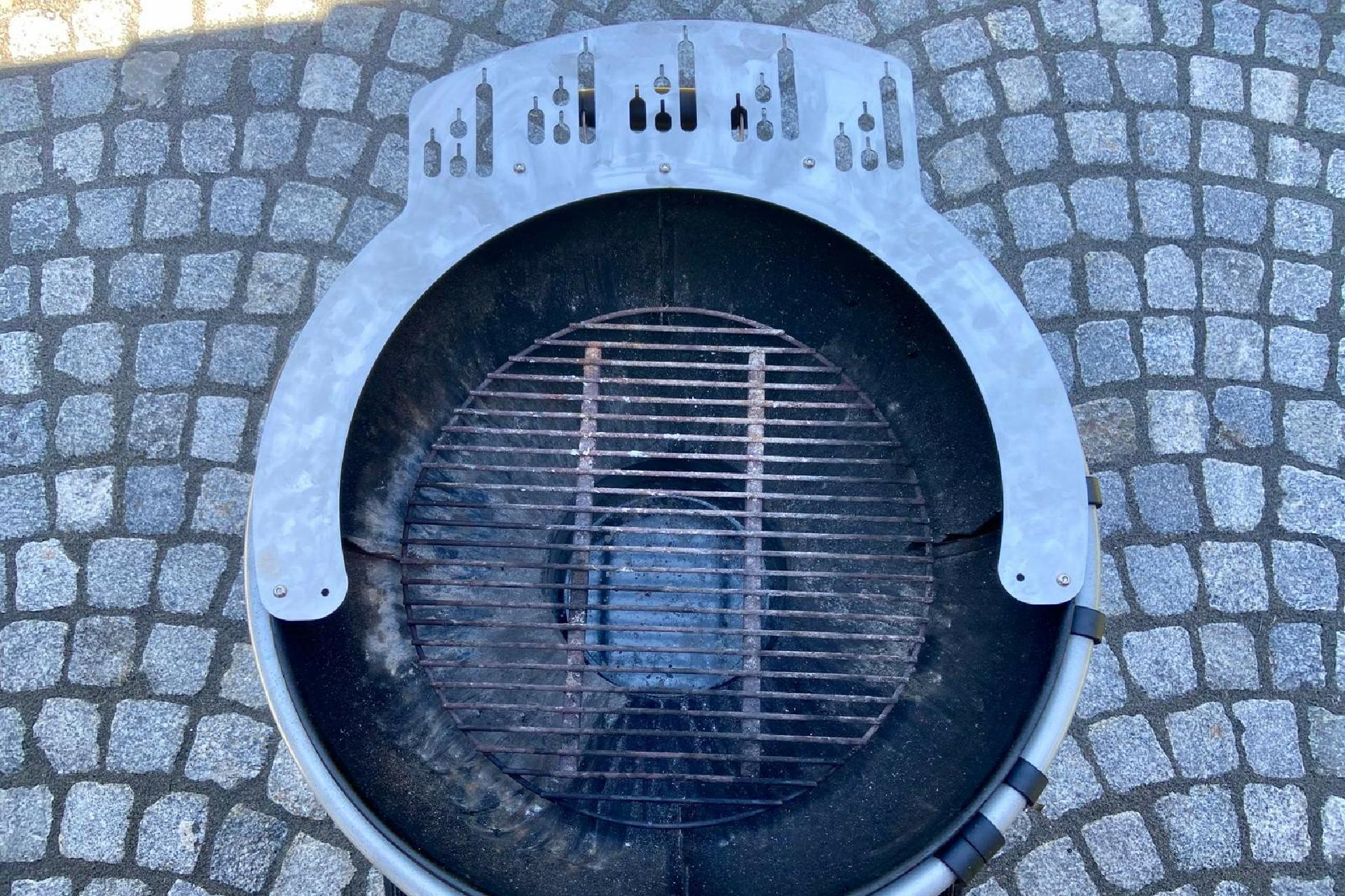 Grillaufsatz für 60 cm Kugelgrill / Steckerlfisch Fisch Halter Spießhalter Grillaufsatz