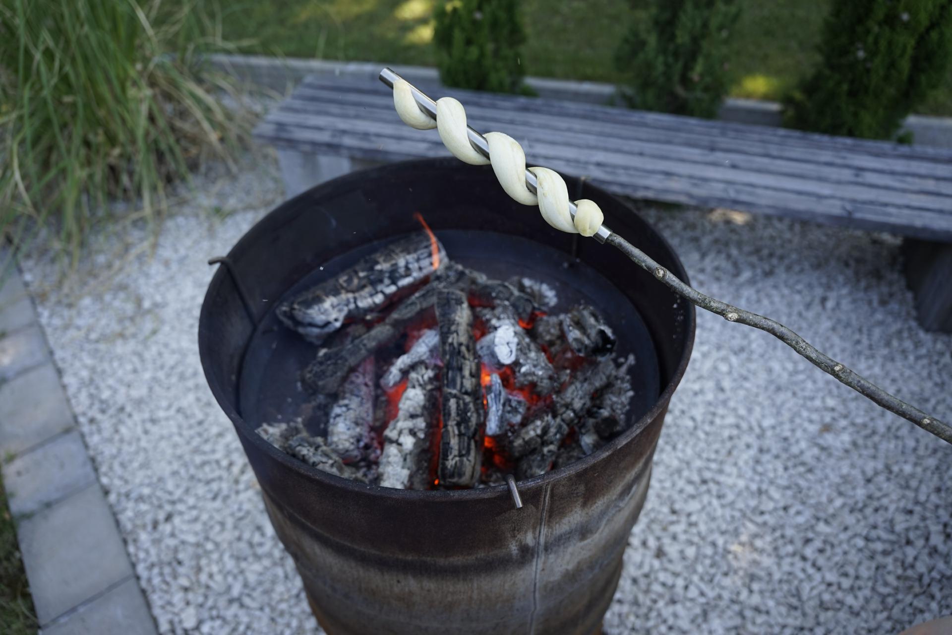 Stockbrotrohr 2er Set Stockbrotspieß Edelstahl