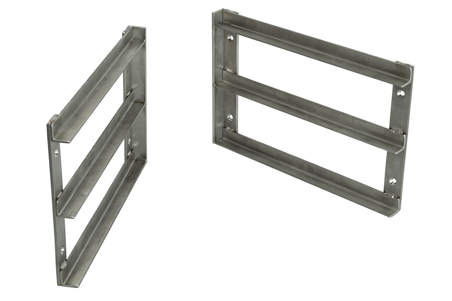 Schienensystem nach Maß (Paar) für Grillroste / Wandhalterung Grillschublade