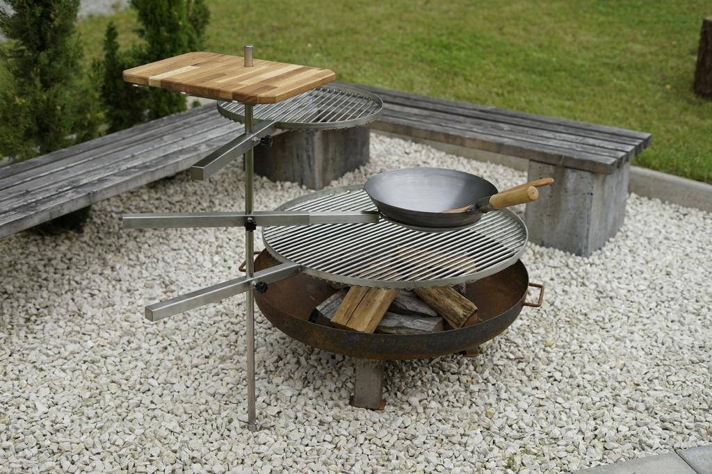 Wokhalter -  Schwenkgrill-Modul