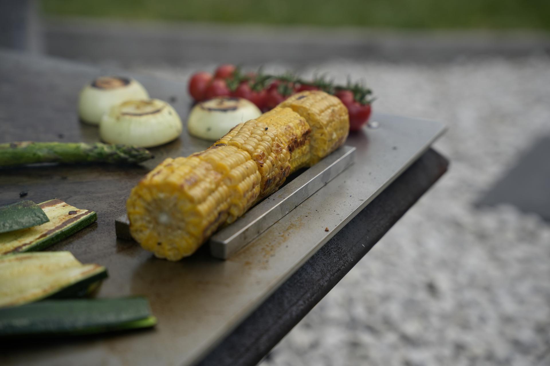 Grillstütze Schutzstütze Auffangleiste Absturzsicherung für Plancha (1 Paar)