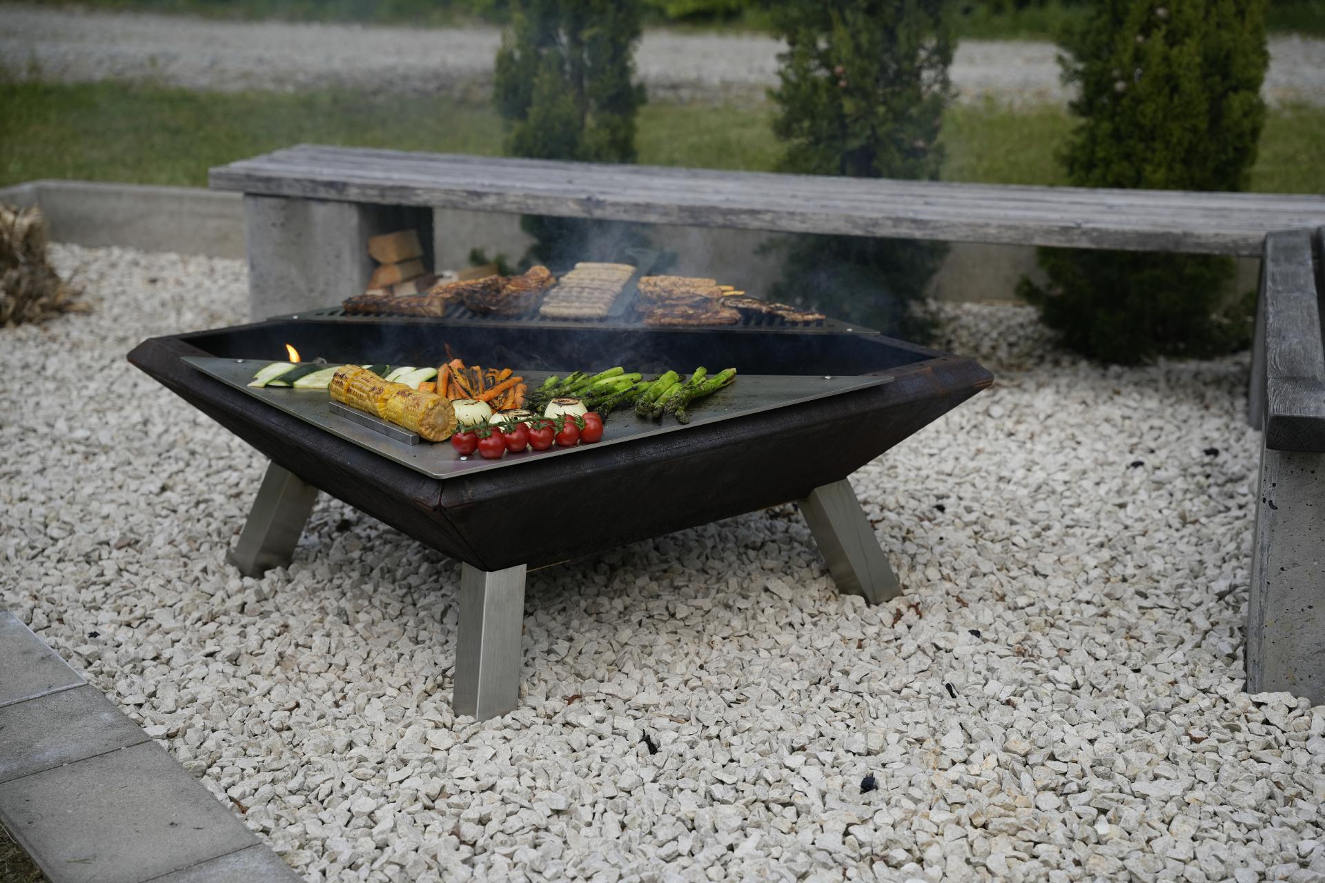 Grillstütze Schutzstütze Auffangleiste Absturzsicherung für Plancha (1 Paar)